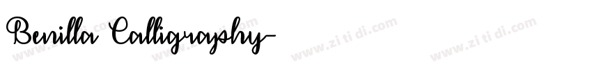 Benilla Calligraphy字体转换
